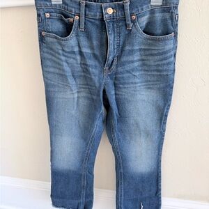 J. Crew Women's Blue Demi Boot Crop Cut Jeans